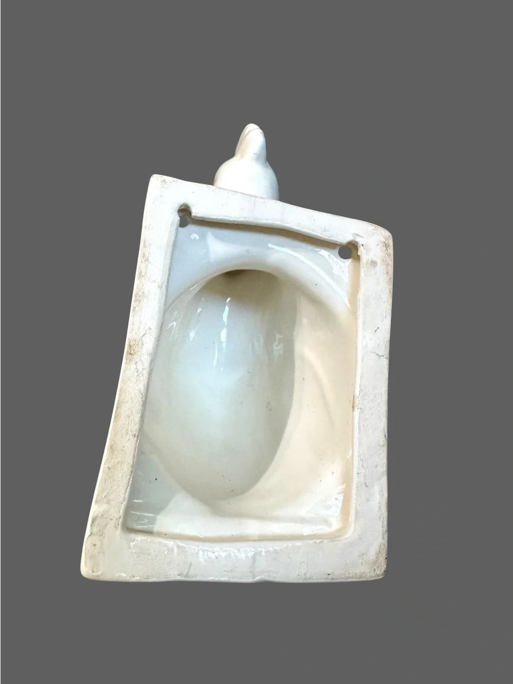 Vintage white ceramic rooster wall hook chicken farmhouse kitchen decor